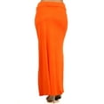 thumbnail image 3 of Women's Casual Foldable Waist Comfy Loose Fit Solid Maxi Skirt, 3 of 4
