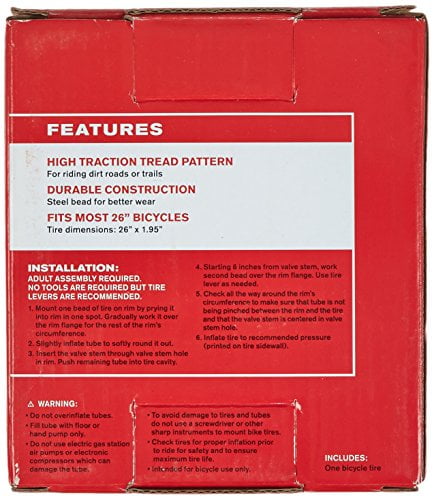 Schwinn Mountain Bike Tire (Black, 26 x 