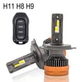 thumbnail image 1 of Car LED Headlight LED Bulb Three Color Remote Control Headlights Lights, 1 of 8