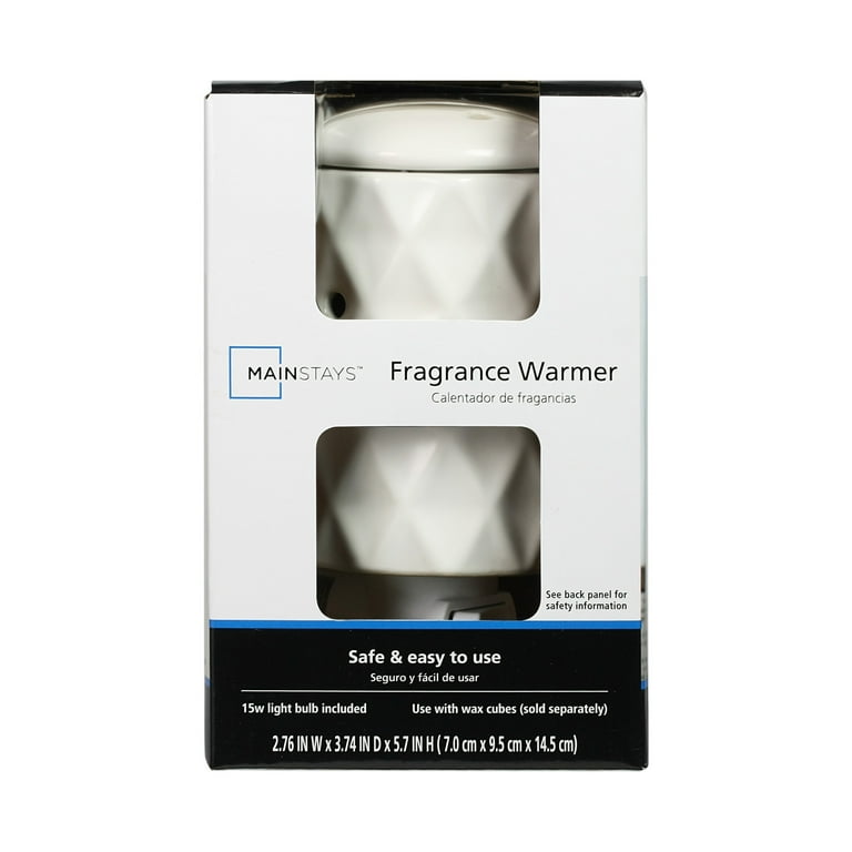 Mainstays White Ceramic Pluggable Wall Wax Warmer Single Pack