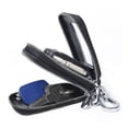 thumbnail image 5 of Estuche para llaves de cuero genuino para hombre, de doble capa, multifunción, para coche, con cremallera, de piel de vaca, 5 of 5