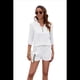 thumbnail image 1 of Conjunto de Camiseta Holgada de Corta con Cuello en V y Pantalones Cortos con Bolsillo para Mujer, Color , Talla XXL, 1 of 6