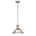 thumbnail image 1 of Kichler 2665PN Hatteras Bay 1-Lumière 12 Pouces Suspension Luminaire de Plafond Nickel Poli, 1 of 1