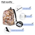 thumbnail image 4 of Picia Colorful Seashells Printed Canvas Daypack - Stylish and Durable Vintage Compact Backpack - Class, Work, Travel, or Laptop Bookbag,Organized Compartments-Small, 4 of 6