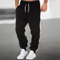 thumbnail image 2 of sususu Sweatpants Men Pack,Men's Casual Pants Slim Fit Design For Everyday Wear Comfortable Stretch Fabric Versatile Fall Winter Style Easy Outerwear Pairing,Black,L, 2 of 5