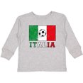 thumbnail image 3 of Inktastic Italian Soccer Boys or Girls Long Sleeve Toddler T-Shirt, 3 of 5