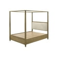 thumbnail image 2 of Miekor Furniture 1pc Rustic Charm Queen Canopy Bed Clean-lined Frame Natural Wood Finish Bedroom Furniture MK9348, 2 of 6