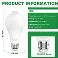 Innens Light Bulb E26/E27 Base 150 Watts LED Infrared Motion Sensor