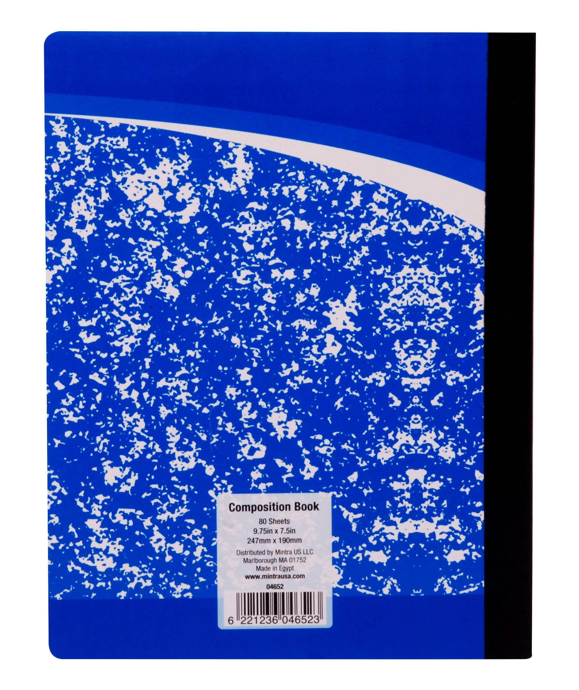 Mintra Primary Composition Notebook 4PK - 1/2 Page - Blue Only - Flexible Hardcover (04652) - 80 Sheets