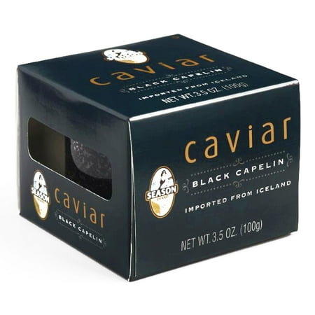 Case Caviar - Season Black Capelin Caviar 4 Pack 3.5 oz each (1 Item Per Order, not per case)