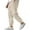 52#Beige, variant on Men Casual Linen Jogger Pants Relaxed Fit Trousers Elastic Waist Drawstring Loungewear Sweatpants with Cuffed Ankles Green M