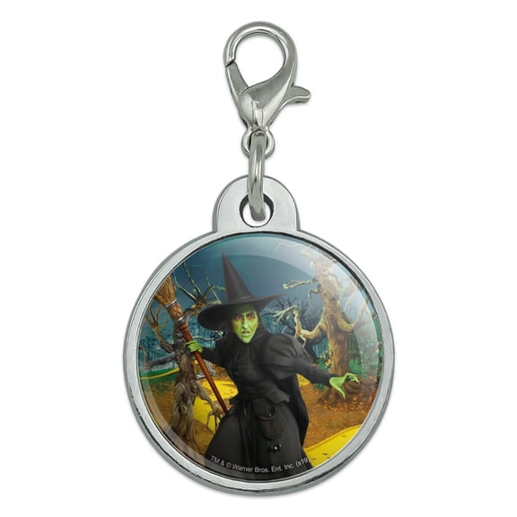 Wizard of Oz Wicked Witch Character Chrome Plated Metal Pet Dog Cat ID Tag