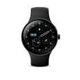 thumbnail image 6 of Pre-Owned Google Pixel Watch 4 (41mm) - Android Smartwatch with Domed Display, Comprehensive Health and Fitness Tracking, and Help from Gemini - Matte Black Aluminum Case - Obsidian Active Band - LTE, 6 of 13