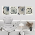 thumbnail image 2 of PixonSign Framed Wall Art, Blue & White Overexposed Wood Tree Ring Artwork, Set of 4 Nature Wildernes Plant Wall Decor Prints, Minimalism Modern Wall Décor for Living Room, Bedroom - 11"x14" White, 2 of 5
