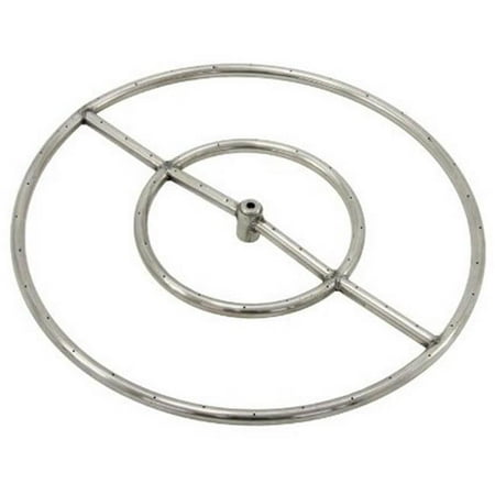 Grand Canyon Gas Logs FRS18 Stainless Steel Double Fire Ring 0.5 in. Hub, 18