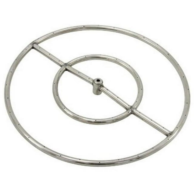 Stainless Steel Double Fire Ring 0.5 in. Hub, 18 in.