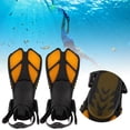 thumbnail image 4 of Aletas De Esnórquel, Aletas De Esnórquel Ajustables, Aletas De Tacón Abierto Suave Naranja, 2 Uds., Muy Flexibles Para Buzo, Para Buceo De Verano, Para Nadar, 4 of 8
