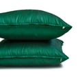 thumbnail image 4 of The HomeCentric Plain Pillow Covers Emerald Green Pack of 2, 18"x18" (45x45 cm) Pillow Covers, Art Silk Plain, Solid Throw Pillowcase For Sofa, Solid Pattern Modern Style - Dark Green Luxury, 4 of 5