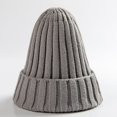 thumbnail image 2 of Skymirror Winter Unisex Solid Color Warm Soft Hiphop Knitted Hat Cuffed Skull Beanie Cap, 2 of 8