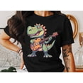 thumbnail image 2 of Funny Guitar Player Guitarist Dino Dinasour Musician Gift T-Shirt Cute Dino Guitarist Music Birthday Holiday Present Tshirt, 2 of 10