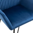thumbnail image 5 of vidaXL Chaises de Salle à Manger 4 Pcs Velours Bleu, 5 of 5
