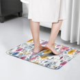 thumbnail image 4 of Pioneer Flower Floral Print Flannel Non Slip Door Rugs,Washable Door Mats Indoor,Decorative Door Mats,Dirt-Resistant and Absorbent Doormat for Entrance,Bedroom,Kitchen,Bathroom,23.5"x16", 4 of 5