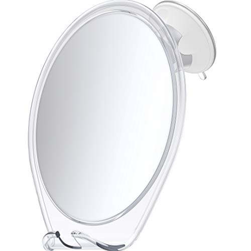 HoneyBull Shower Mirror Fogless for Shaving with Suction, Razor