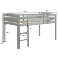 thumbnail image 2 of Gymax Lit Mezzanine Format Simple Lattes en Bois Support Cadre de Lit Mezzanine avec Échelle et Garde-Corps Gris, 2 of 7