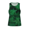 thumbnail image 4 of Fotbe Green Leave Fern Pattern Men's Quick Dry Workout Tank Top Gym Muscle Tee Fitness Bodybuilding Sleeveless T Shirt Breathable Workout Shirt-X-Large, 4 of 9