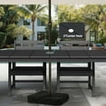 thumbnail image 5 of HDPE Outdoor Dining Table, 75" Rectangle Patio Dining Table with 2" Umbrella Hole, All Weather Patio Furniture for Deck, Backyard, Garden, Black, 5 of 6
