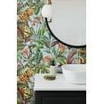 thumbnail image 6 of Daisy Bennett DB20102 27 in. x 18 ft. Tropical Leopard Peel & Stick Wallpaper, Gloss Blue, 6 of 8