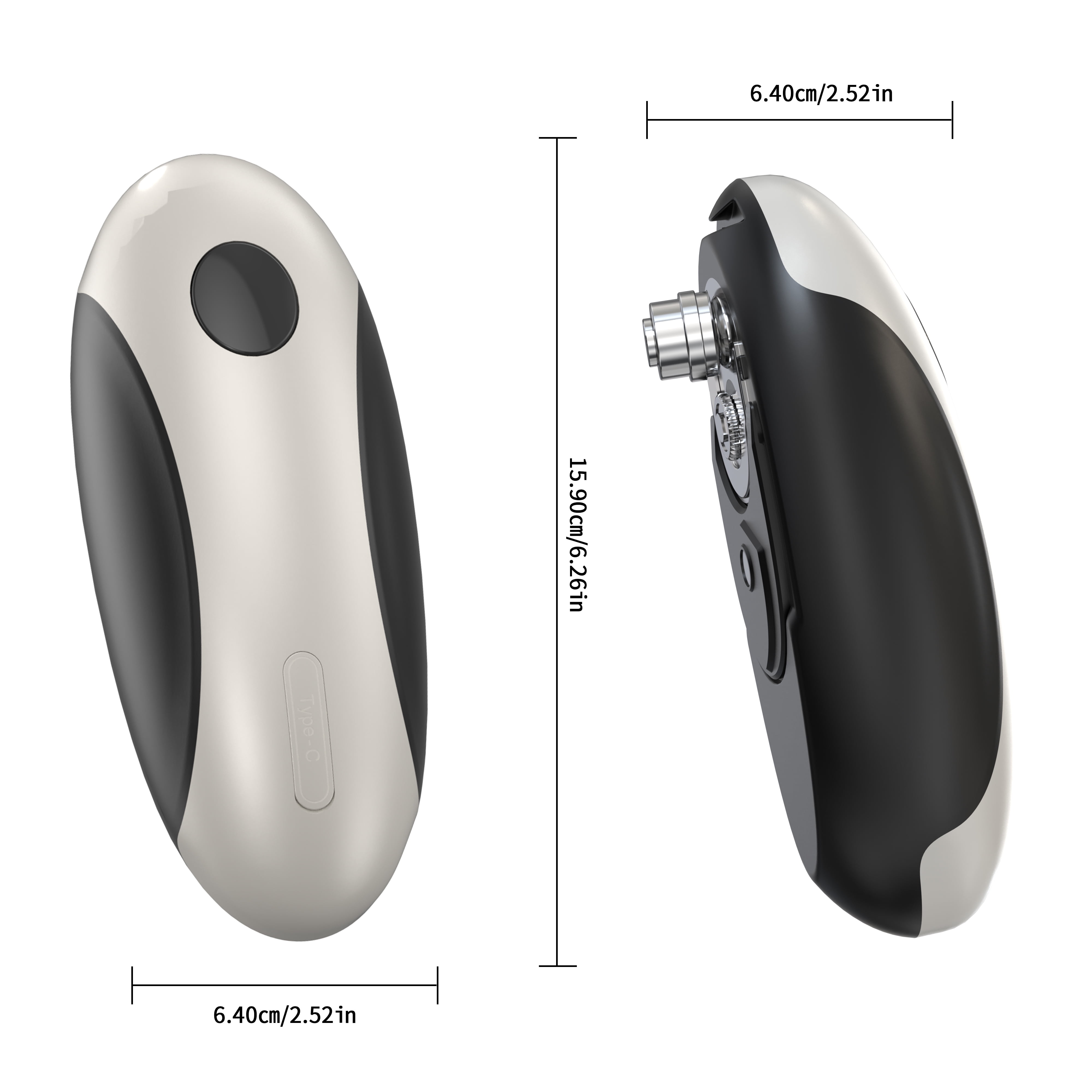 M‌SAS Electric Can Opener - USB Rechargeable Automatic Opener, Hands-Free Safe Design for All Can Sizes, Smooth Edge Kitchen Tool for Seniors with Arthritis