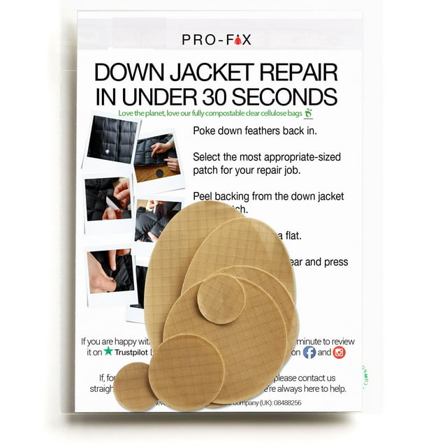 Kit de parches impermeables DJR para chaquetas de plumas, tiendas de campaña, etc.