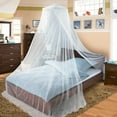 thumbnail image 5 of 1 mosquitero, protección contra insectos, cama con dosel, elegante cortina colgante de encaje, ideal para viajes en casa (blanco), 5 of 5