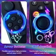 Joypad Controller Compatible with Switch/Lite/OLED Controller (L/R)+Lanyard,Support Motion Control/Dual Vibration-Brown/Yellow