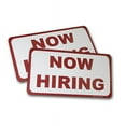 thumbnail image 2 of Now Hiring Sign - 2 Signs Included, Flexible Plastic Now Hiring Sign Outdoor/Indoor with Bright Red Letters, 2 Pre-drilled Holes for Easy Installation- 11 X 8 Inches, 2 of 4