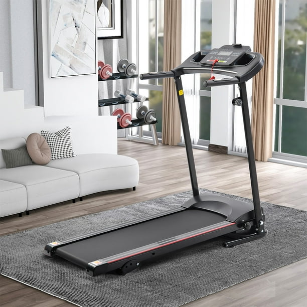 ModernLuxe Folding Electric Treadmill Running Machine for Home Black
