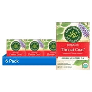 (6 pack) Traditional Medicinals, Organic Throat Coat, Tea Bags, 16 Count
