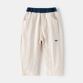 thumbnail image 2 of Baby Boy Pants Straight Leg Pocket Elastic Solid Print Trousers Everyday Wear 18-24 Months, 2 of 3