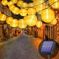 thumbnail image 1 of CHAO Guirnaldas de luces solares para exteriores, 20 pies, 30 linternas LED, 8 modos, luces solares impermeables para jardín, balcón, patio, boda, Navidad, fiesta (blanco cálido) [Clase de eficiencia, 1 of 5