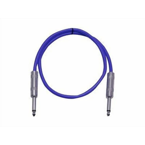 Seismic Audio  - Purple 1/4" TS 2' Patch Cable - Effects - Guitar - Instrument Purple - SASTSX-2Purple