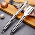 thumbnail image 1 of CNKOO 2pcs/set Stainless Steel Serrated Fish Scale Scraper  Seafood Knife  Fish Scale Remover  Scale Removal Tool  Easy to Remove Fish Scales  Fish Scale Cleaning Tool  Kitchen Tool, 1 of 5