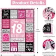 thumbnail image 2 of 18th Birthday Gifts for Her, Pink Blanket Birthday Gifts for 18 Year Old, 18th Birthday Decorations for Girl, Blanket Birthday Presents for Teen Girls Age 18, Double Digits Birthday Blanket 50"X60", 2 of 6