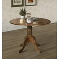 thumbnail image 3 of Home Design Olivia 5-Piece Dining Set, Round Table with 4 Cushioned Chairs, Mid-Century Modern Style, Brown, Gray/Brown, 3 of 5