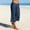 Navy, variant on Women's Cotton Linen Capri Pants Elastic Waist Wide Leg Lounge Pants for Summer Soft Loose Cropped Trousers with Pockets,S