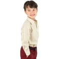 thumbnail image 3 of Leveret Kids & Toddler Boys Long Sleeve Uniform Cotton Dress Shirt Variety of Colors (Size 2-14 Years) (Khaki, 14 Years), 3 of 4