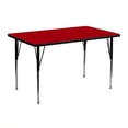 thumbnail image 1 of Bowery Hill Table d'Activités Rectangulaire en Rouge-25,13"Hx72"Wx36"D, 1 of 2