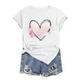 thumbnail image 4 of LUOGENLI T-shirts pour Femmes Mode Décontractée Chemises Imprimées Col Rond Manches Courtes Tee Tops Tunique Blouse T-shirts pour Femmes Graphique Tee Drôle Saint-Patrick Blanc L, 4 of 4