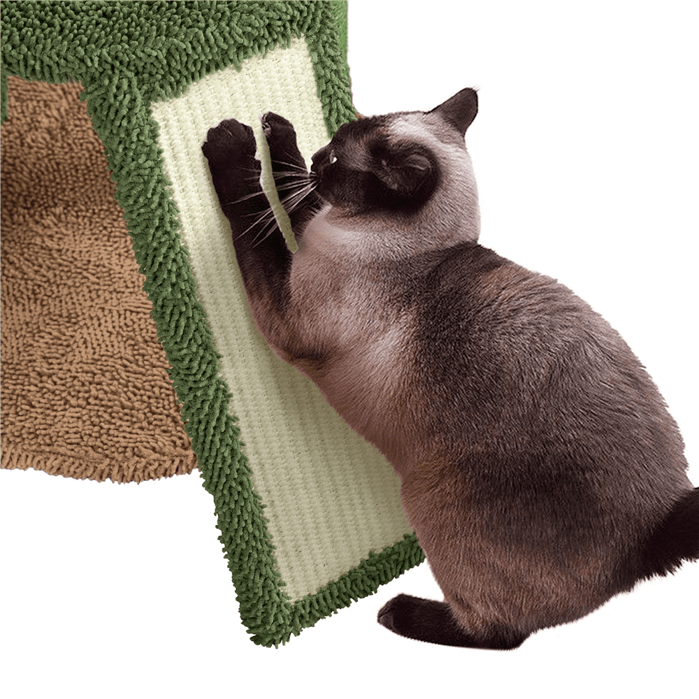Alden Design 42" H Cactus Cat Tree Tower with Natural Sisal Scratching Posts, Green & Brown