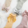 thumbnail image 3 of 5Pairs Baby Girls knee high socks Toddler Bow Mesh Breathable Dress Socks Kids Cotton Tube Uniform Stockings, 3 of 6